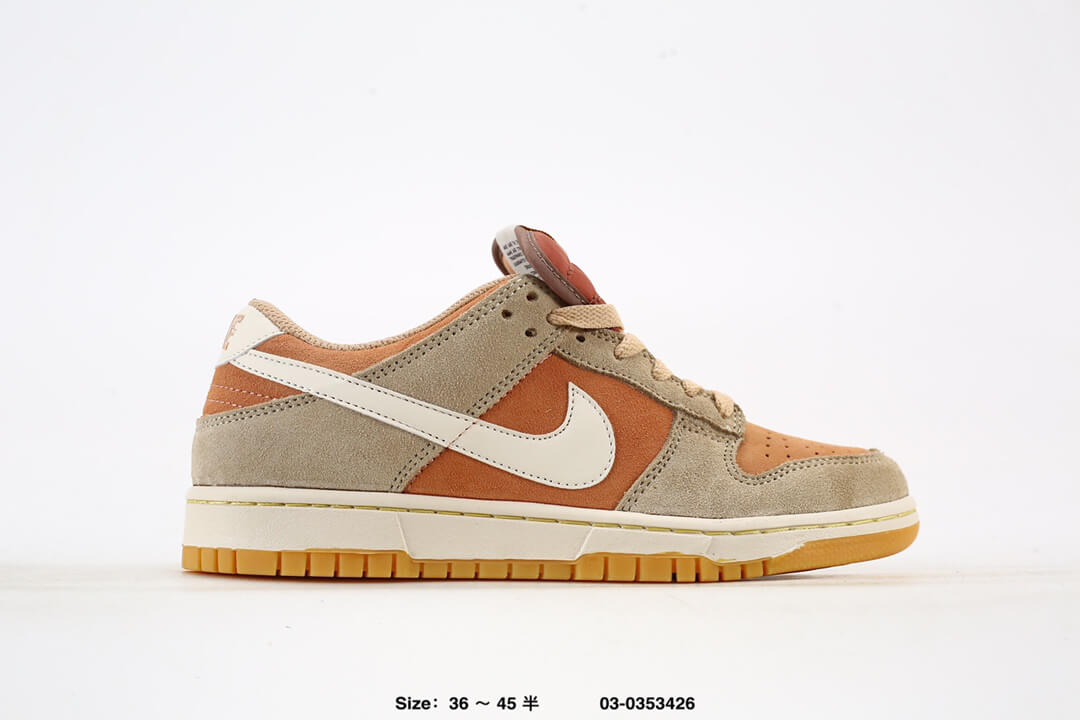 Nike Dunk Low Beige Orange Casual Sneakers