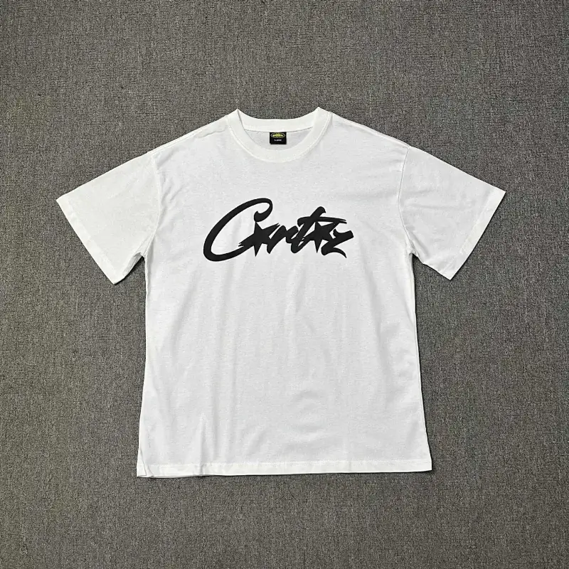 Corteiz White Graffiti Logo Short - Sleeve T - Shirt