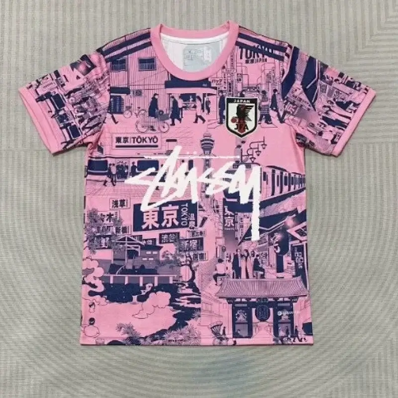 Stussy Pink Tokyo T-Shirt with Japan Badge