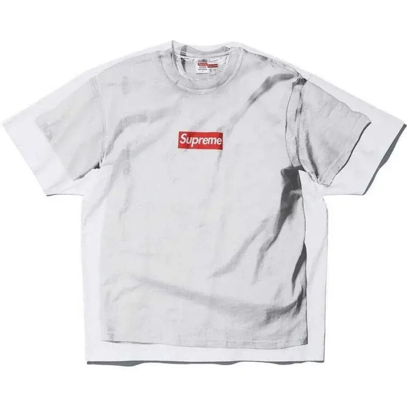 Supreme White Box Logo Short Sleeve Crew Neck T - Shirt