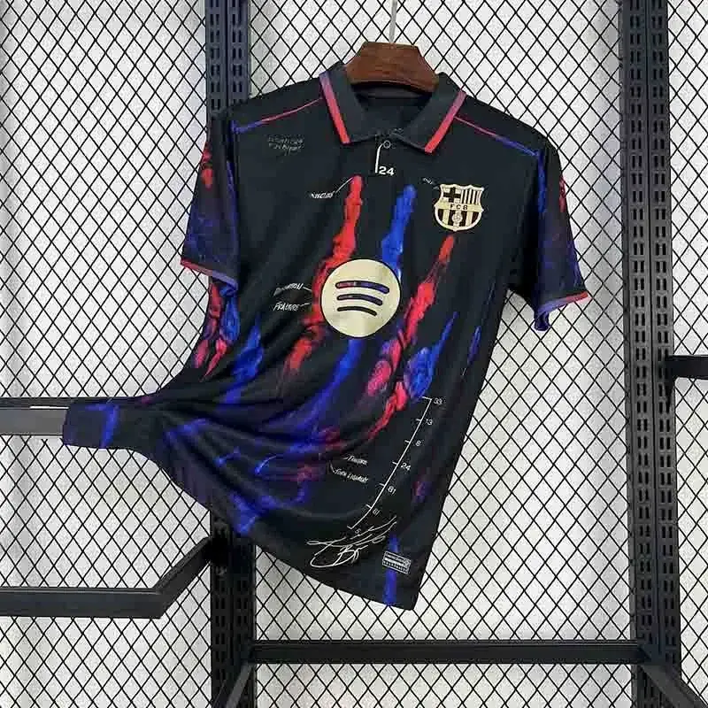FC Barcelona Black Spotify Jersey with Embossed Badge