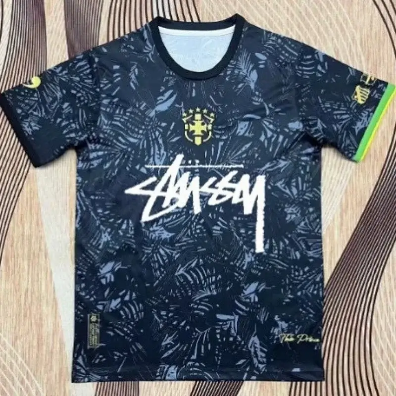 Stussy Brazil Team Black Leaf Jersey