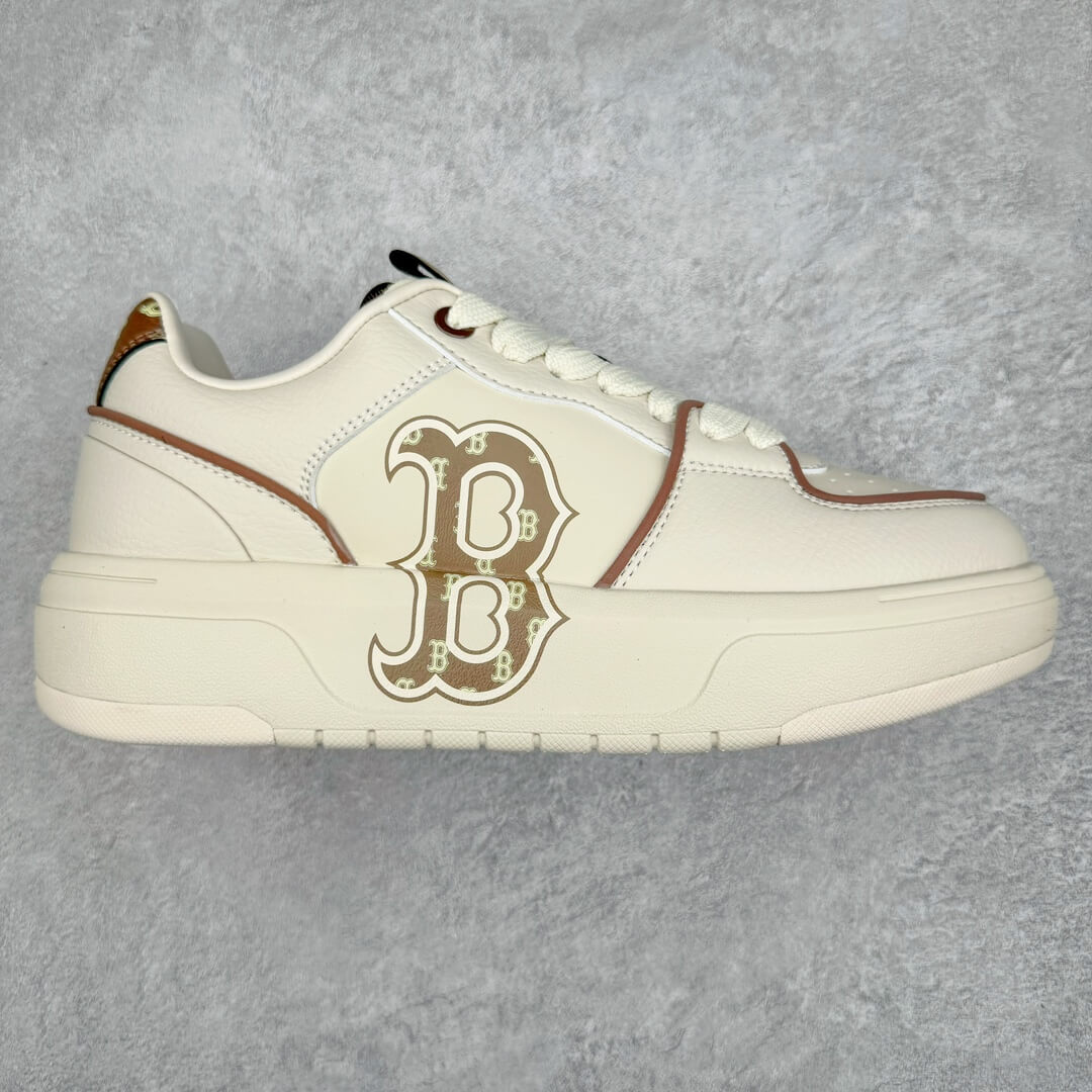 MLB Boston Red Sox Cream Brown Sneakers