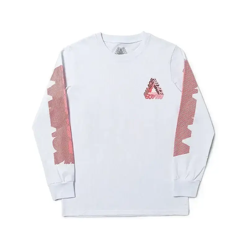 Palace White T-Shirt with Red Triangle & Stripes
