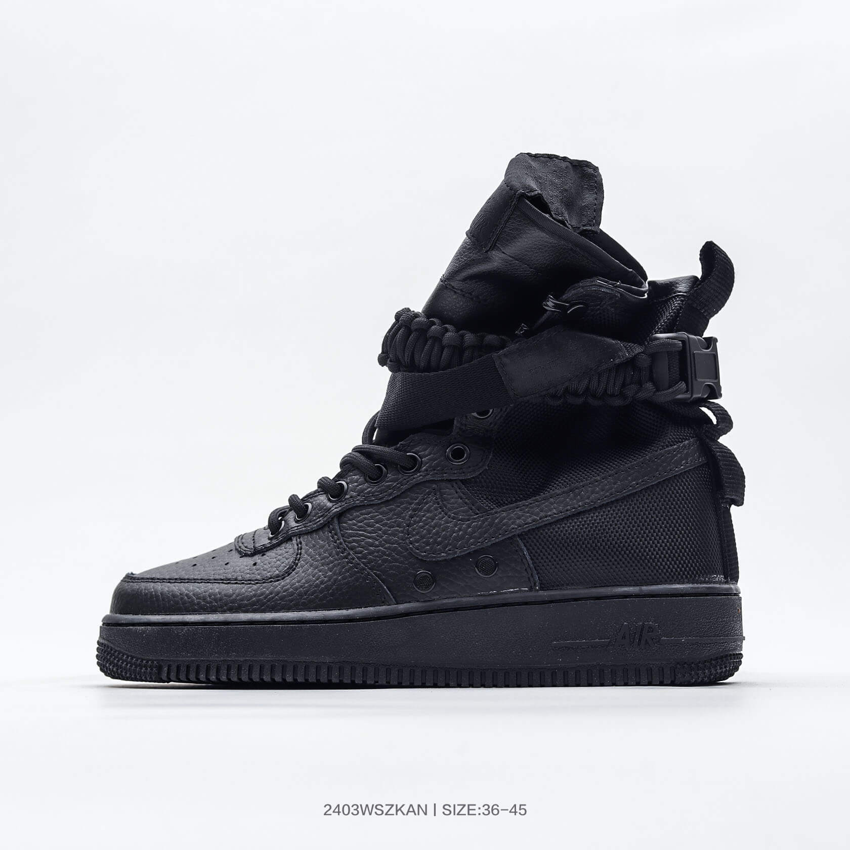 Nike Air Force 1 High-Top Black Sneakers