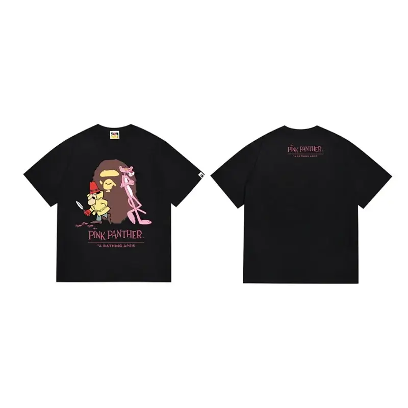 A BATHING APE x Pink Panther Black Graphic T - Shirt