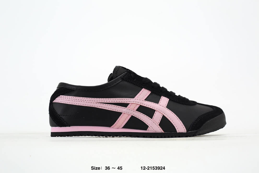 Onitsuka Tiger Mexico 66 Black & Pink Sneakers