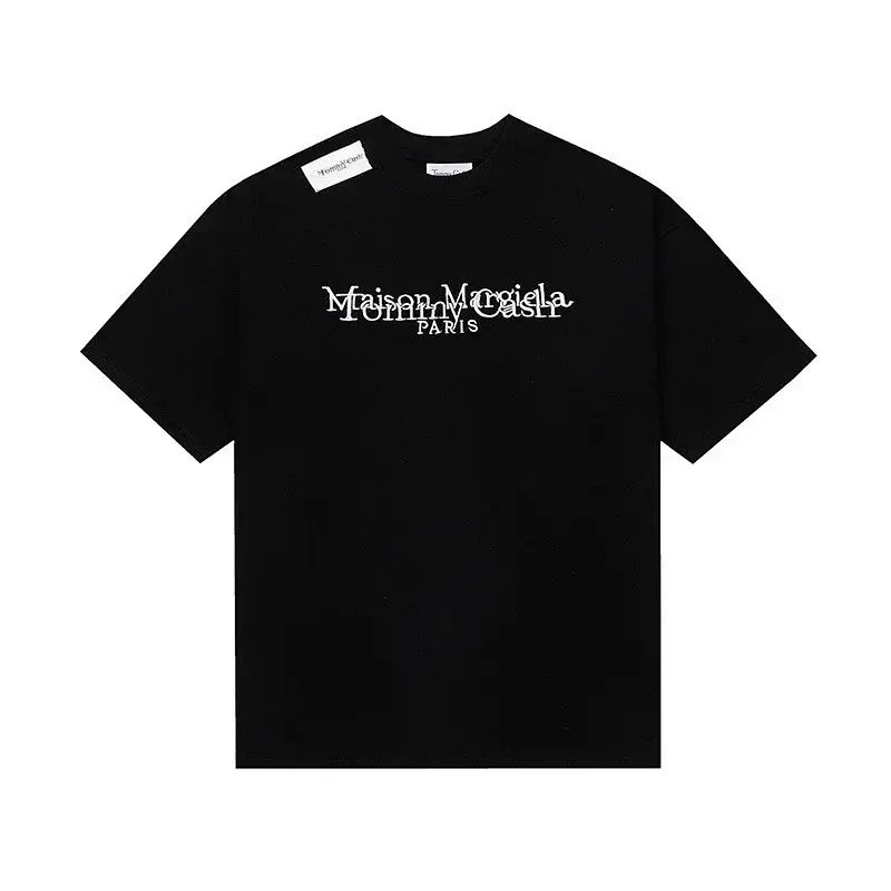 Maison Margiela x Tommy Cash Black Printed T - shirt with Shoulder Label