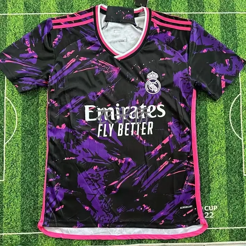 Real Madrid Black Graffiti Jersey Gold