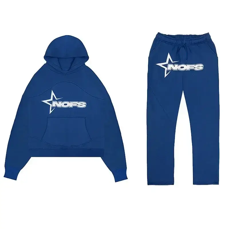 NOFS Star Logo Blue Hoodie & Sweatpants Set