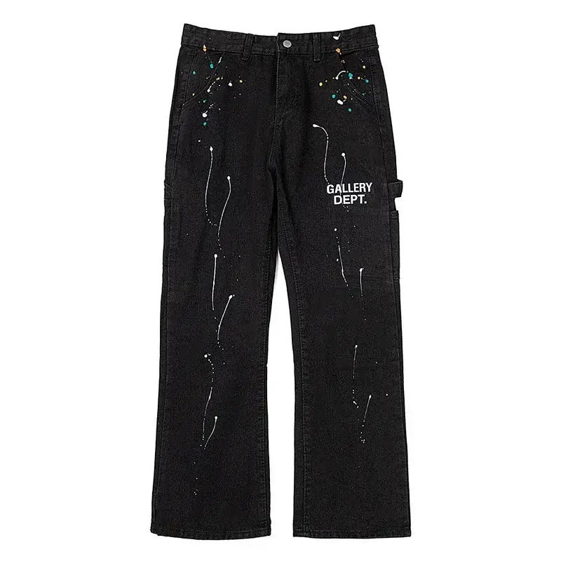 GALLERY DEPT. Black Paint - Splattered Utility Denim Jeans