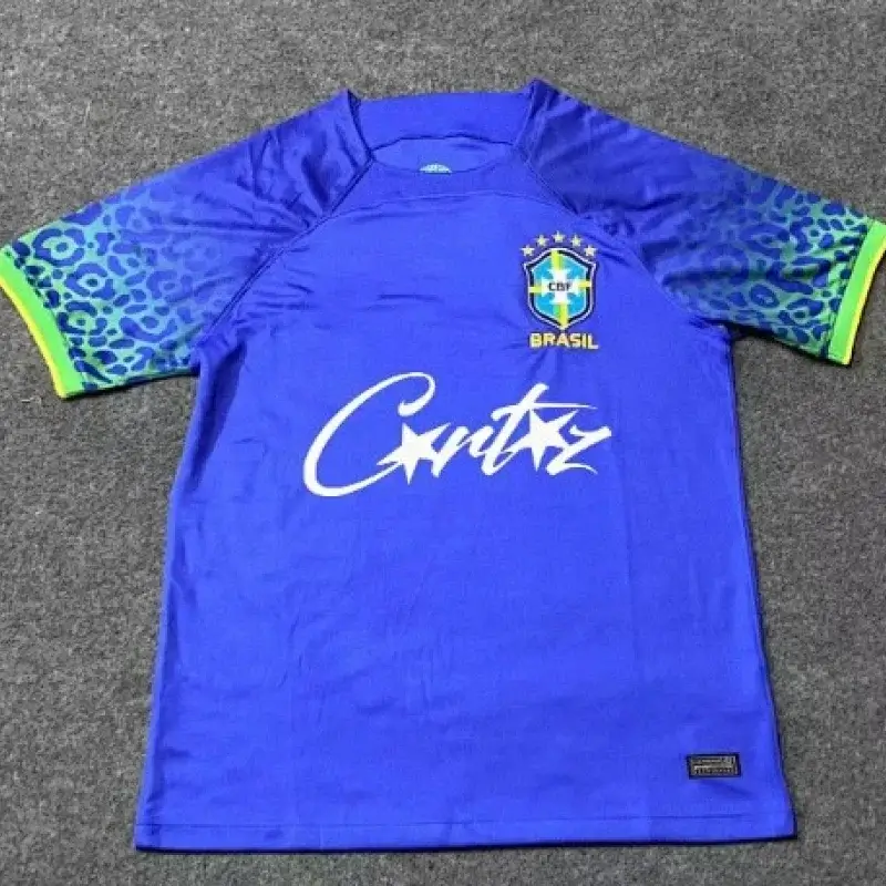 Corteiz Brazil Jersey with Map Flag & Leopard Sleeves