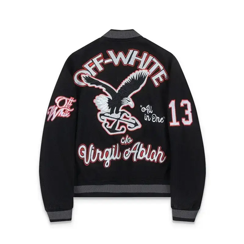 OFF-WHITE Embroidered Eagle Varsity Jacket