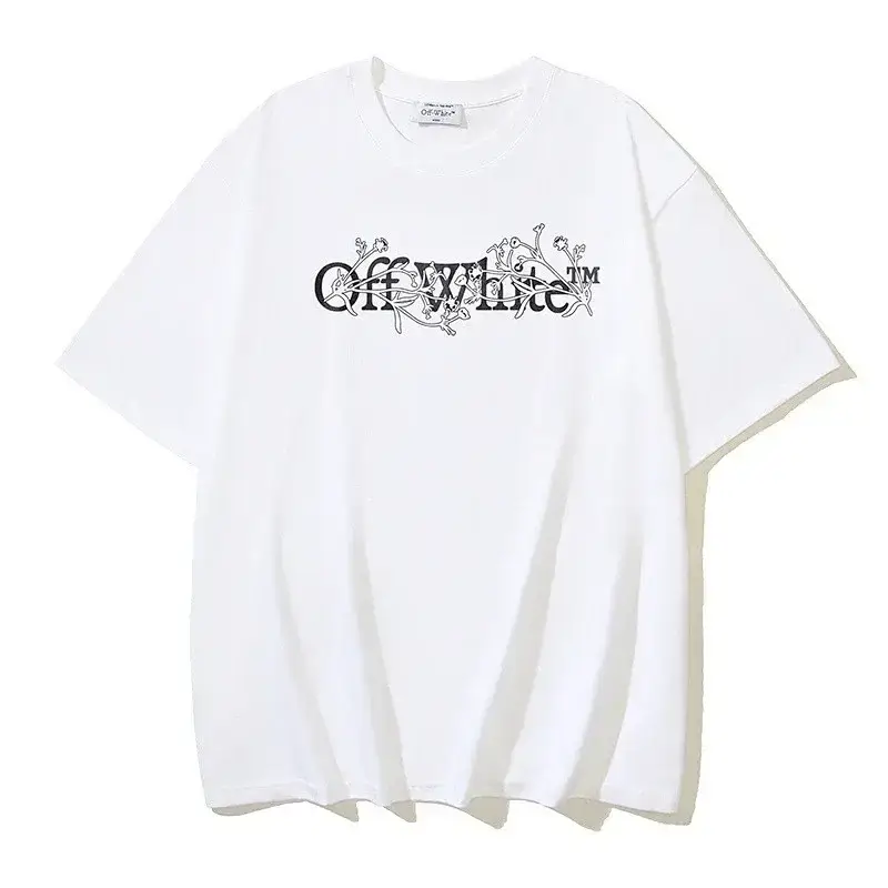 Off-White Floral Logo Print T-Shirt