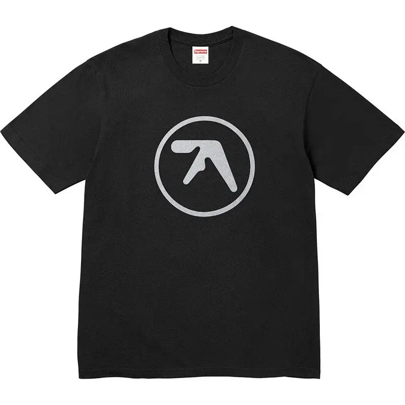 Supreme Black T-Shirt with Circular Logo