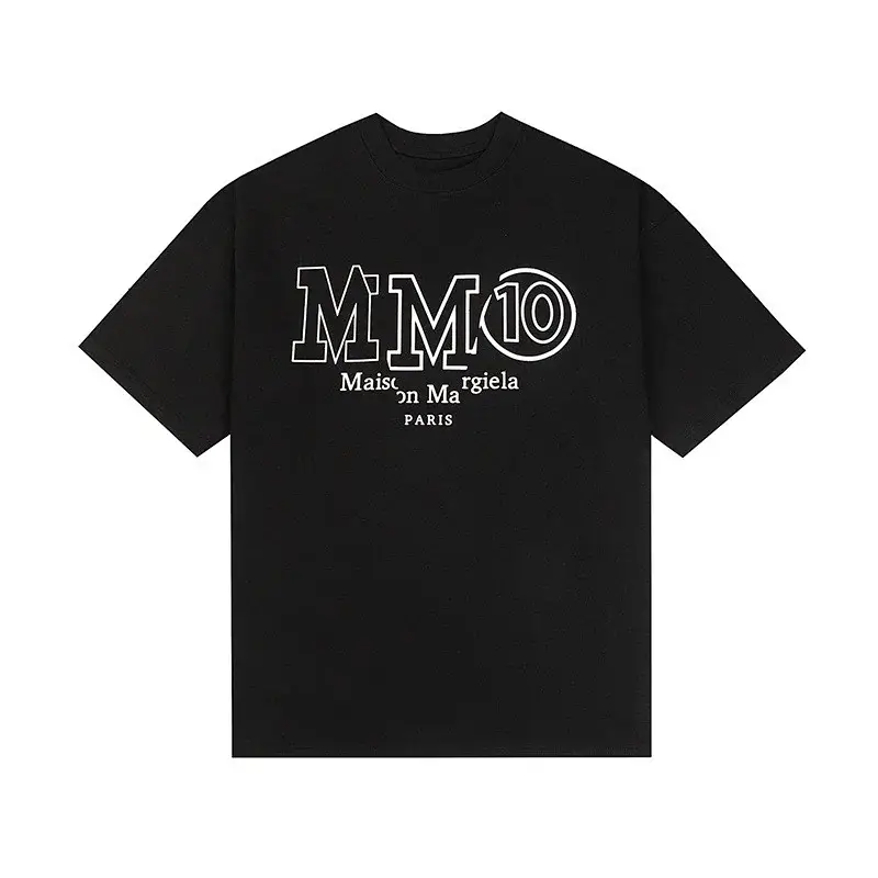 Maison Margiela Black MM10 Graphic - Print T - Shirt