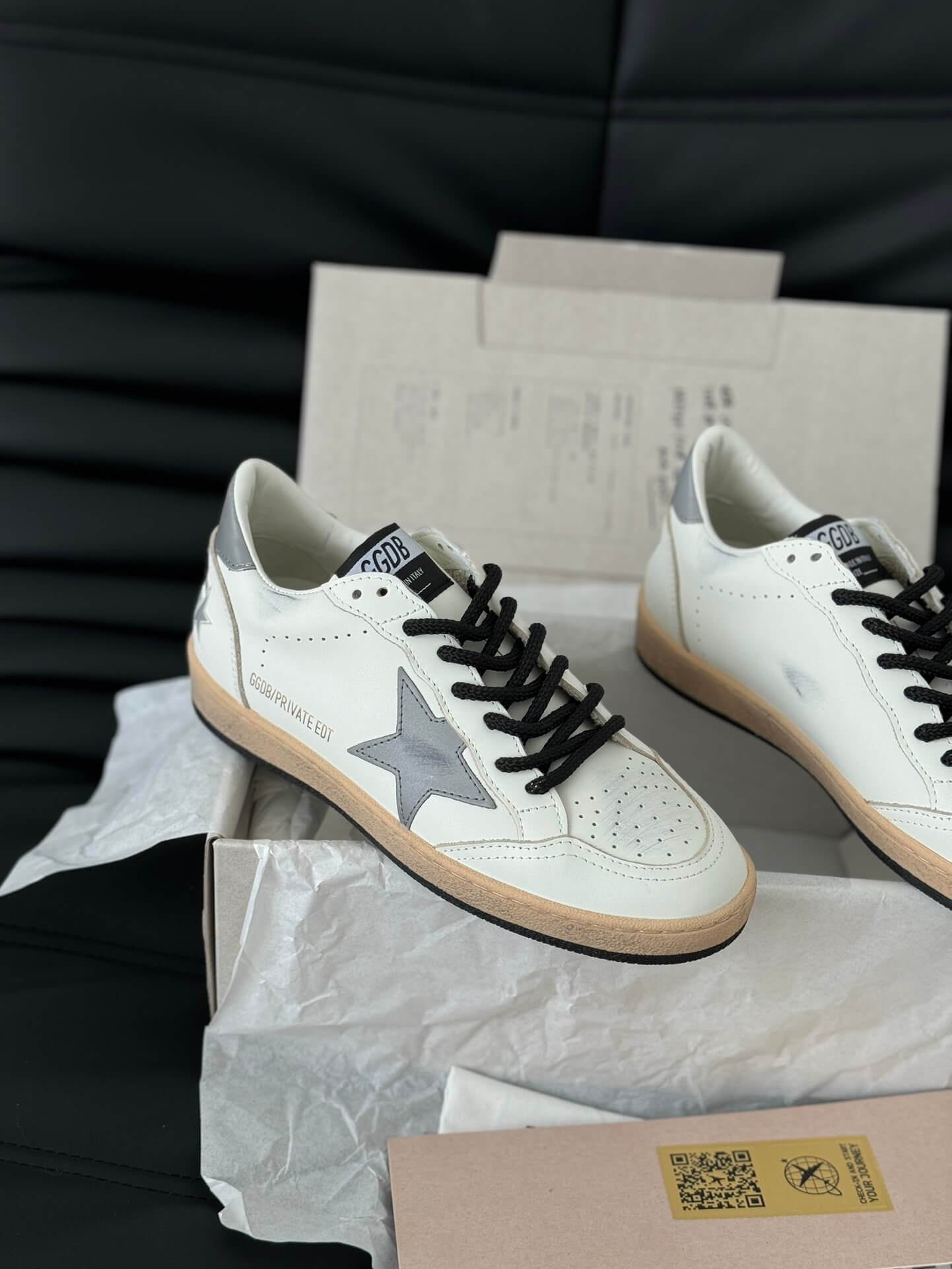 Golden Goose White Leather Star Sneakers