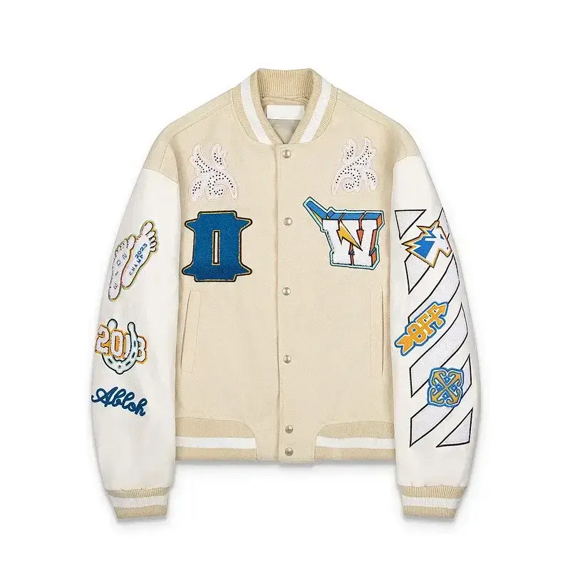 Off-White Embroidered Varsity Jacket