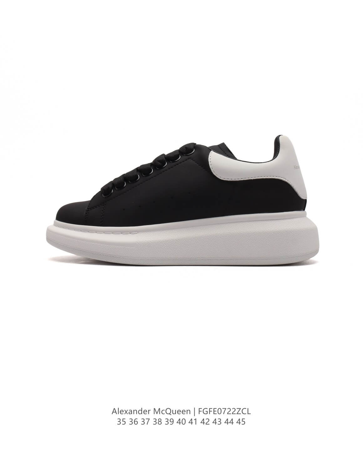 Alexander McQueen Black White Platform Sneaker