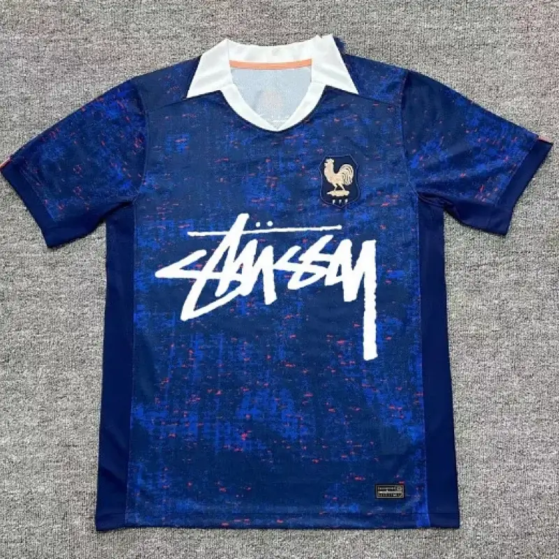 Stussy Striped Soccer Jersey (Red & Black)