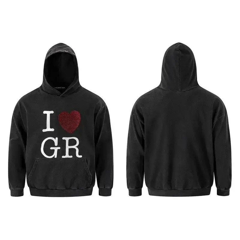 GRAILZ "I ❤️ GR" Black Hoodie