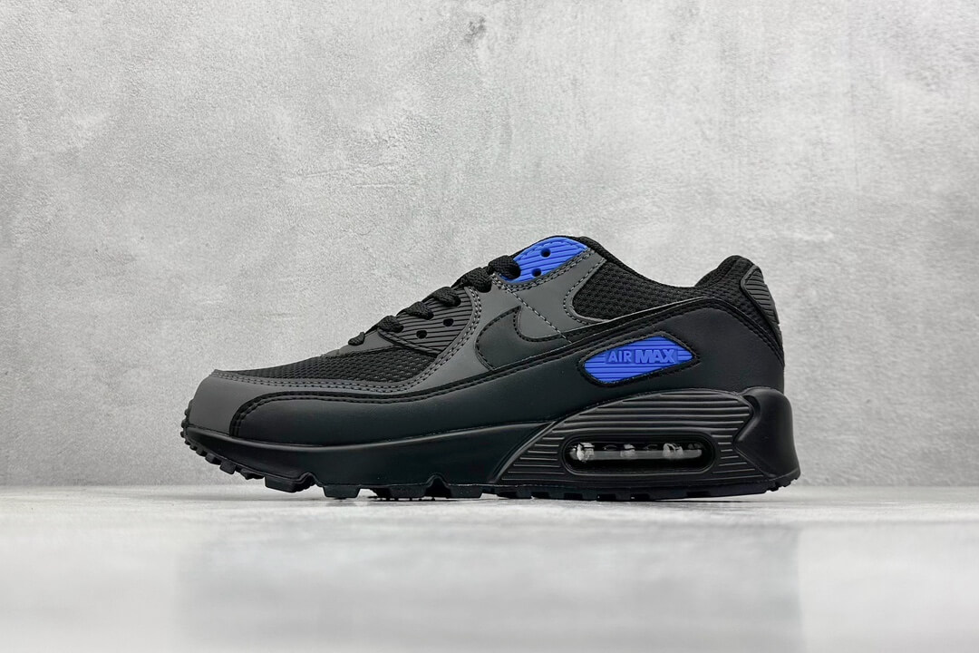Nike Air Max 90 Black Blue Accent Sneakers