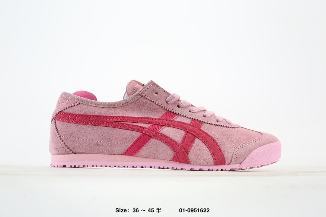 Onitsuka Tiger Pink Red Striped Casual Sneakers