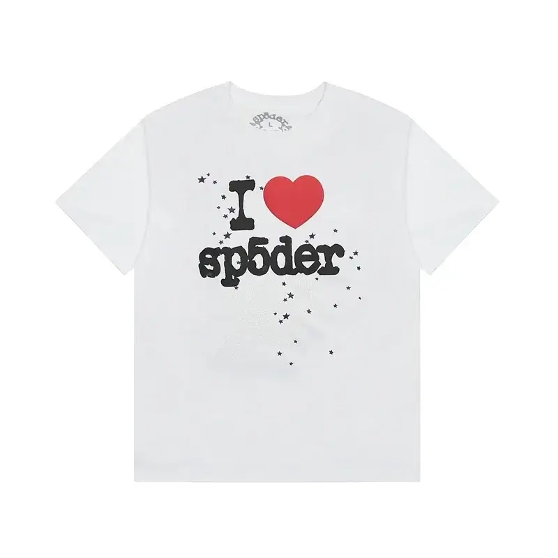 Sp5der White I Love Sp5der Graphic T - Shirt