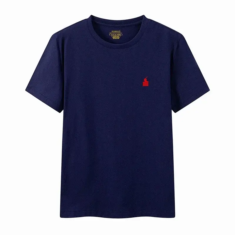 Polo Ralph Lauren Navy Blue Short - Sleeve Crew - Neck T - Shirt with Red Logo