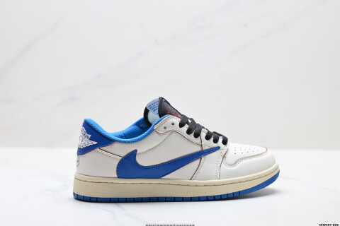 Nike Air Jordan 1 x Travis Scott AJ1 Reverse Swoosh Low Basketball Shoes