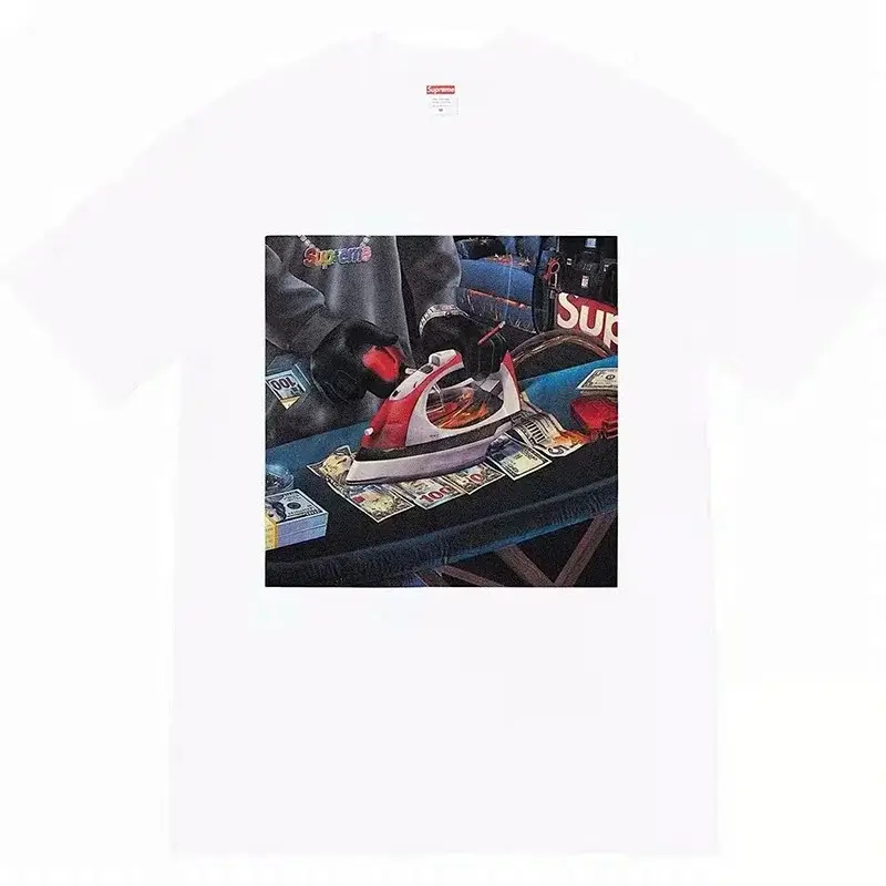 Supreme White Iron Money Graphic Tee