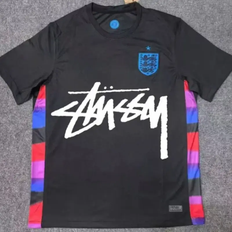 Stussy England Football Jersey (White/Blue/Red)