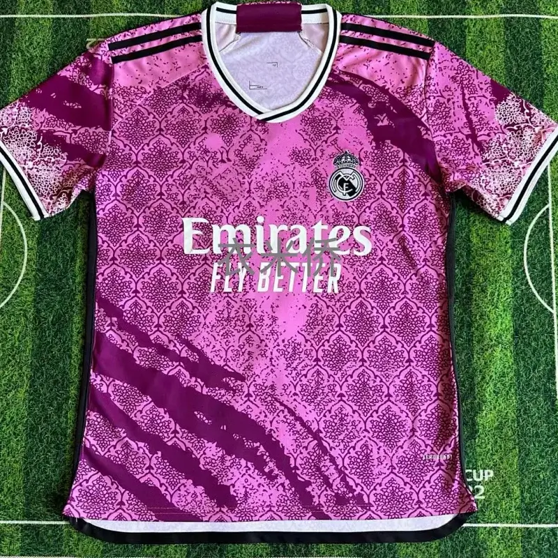 Real Madrid Black Purple Pink Soccer Jersey