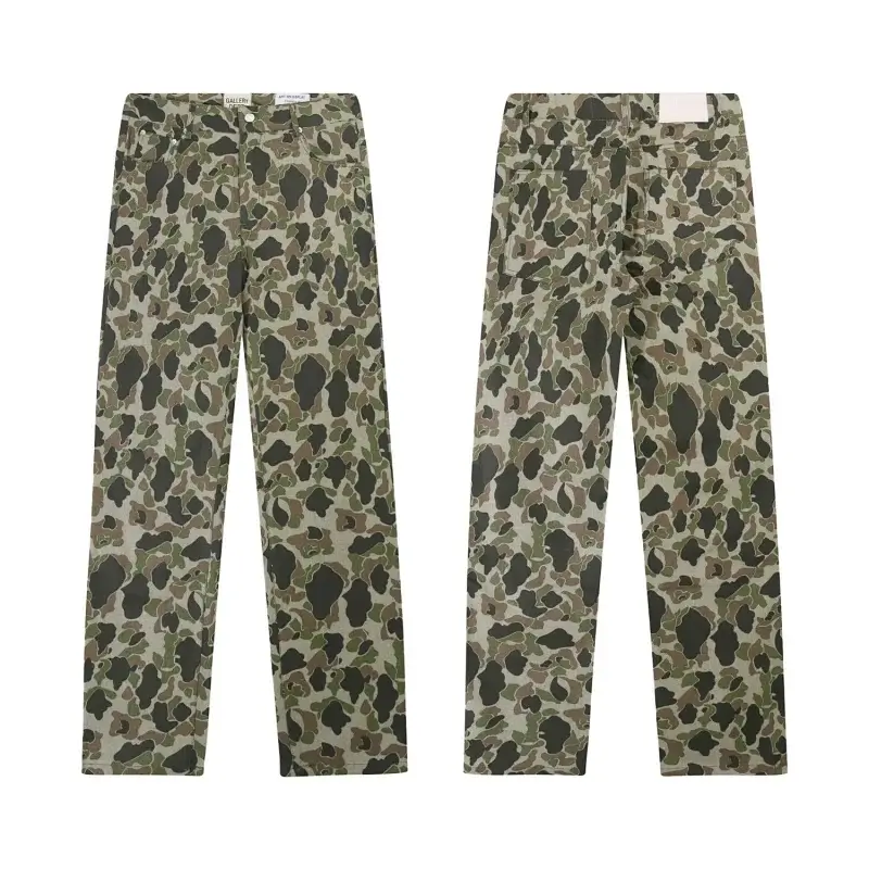 Balenciaga Camouflage Print Straight - Leg Jeans