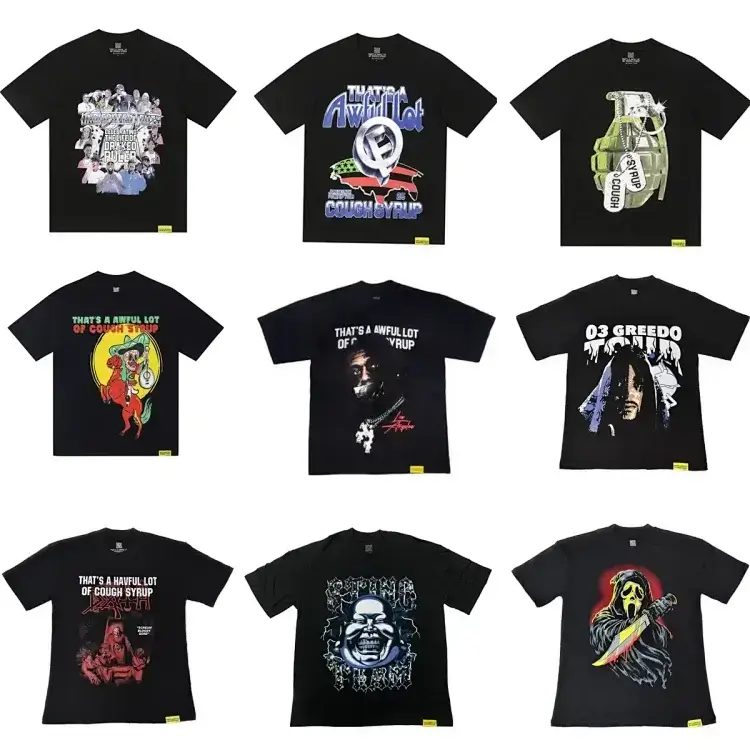 Black Group Photo Tee - THAT'S A AWFUL LOT OF COUGH SYRUP