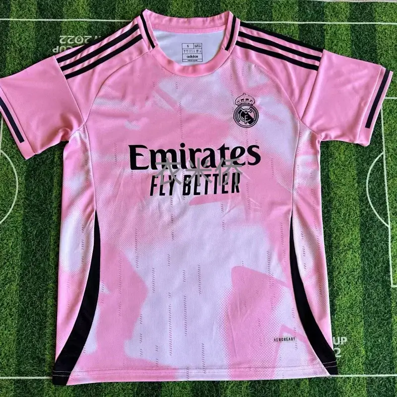 Real Madrid Pink Jersey: Emirates & Ornate Pattern