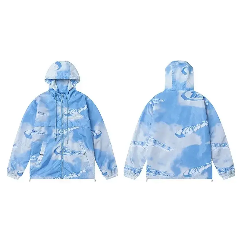 TRAPSTAR Blue Cloud Print Hoodie