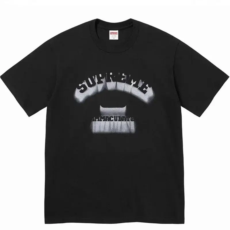Supreme Black Front Graphic "SUPREME IMMACULATE" T - Shirt