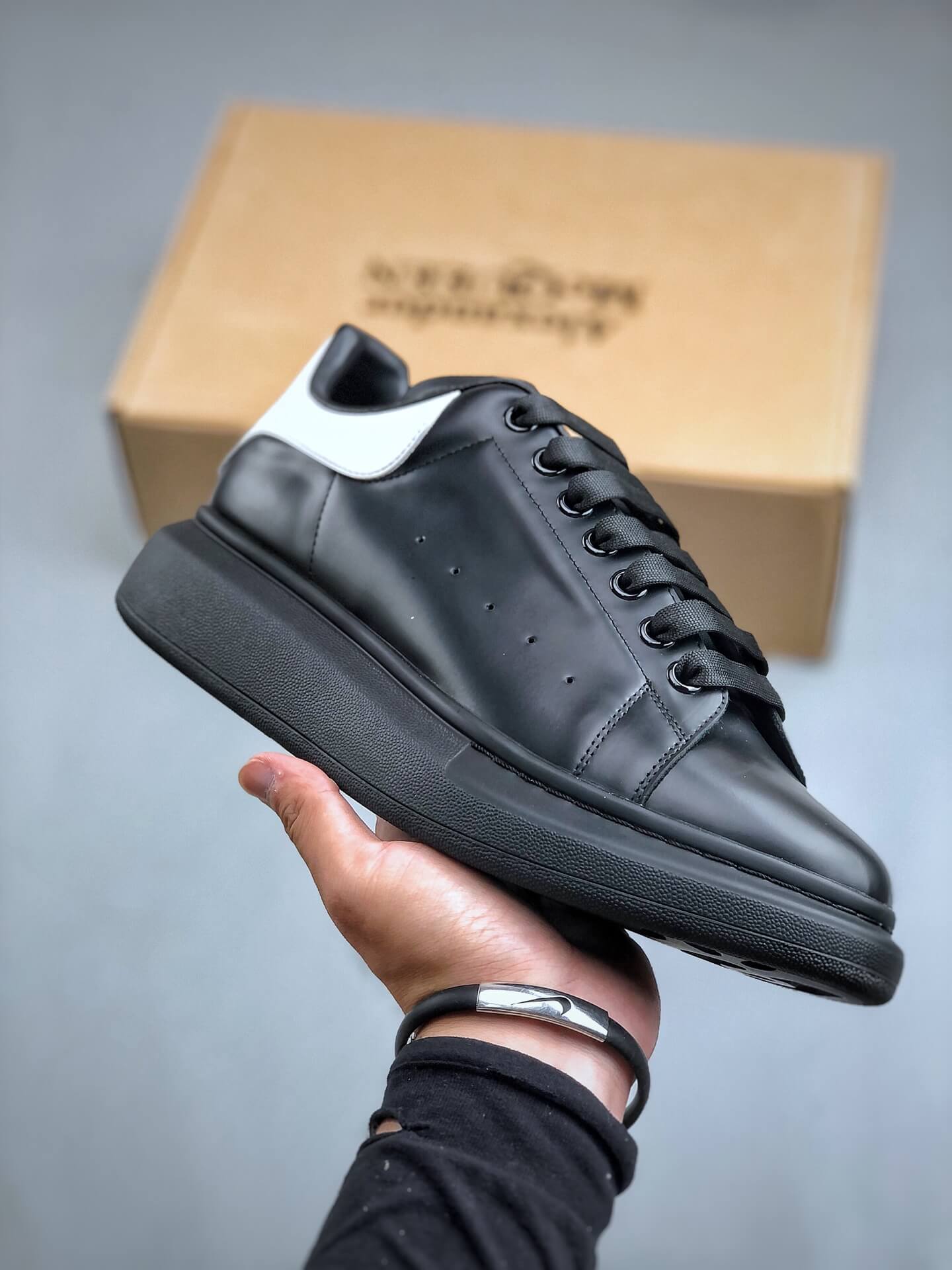 Alexander McQueen Black White Oversized Sneakers