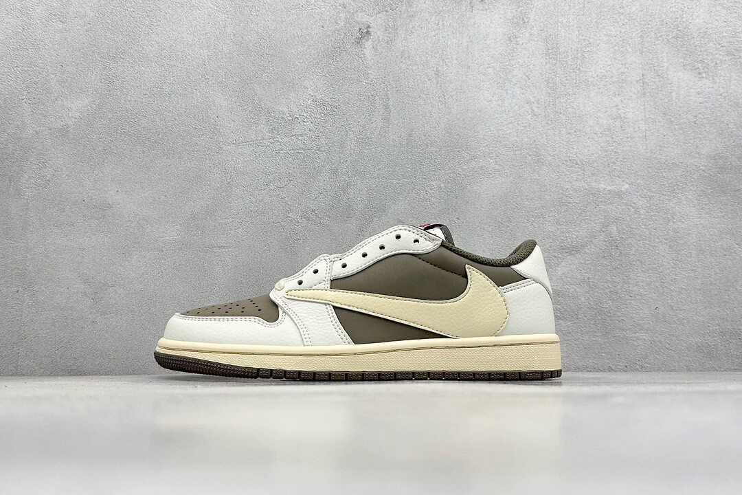 Nike Dunk Low White Olive Beige Casual Sneakers