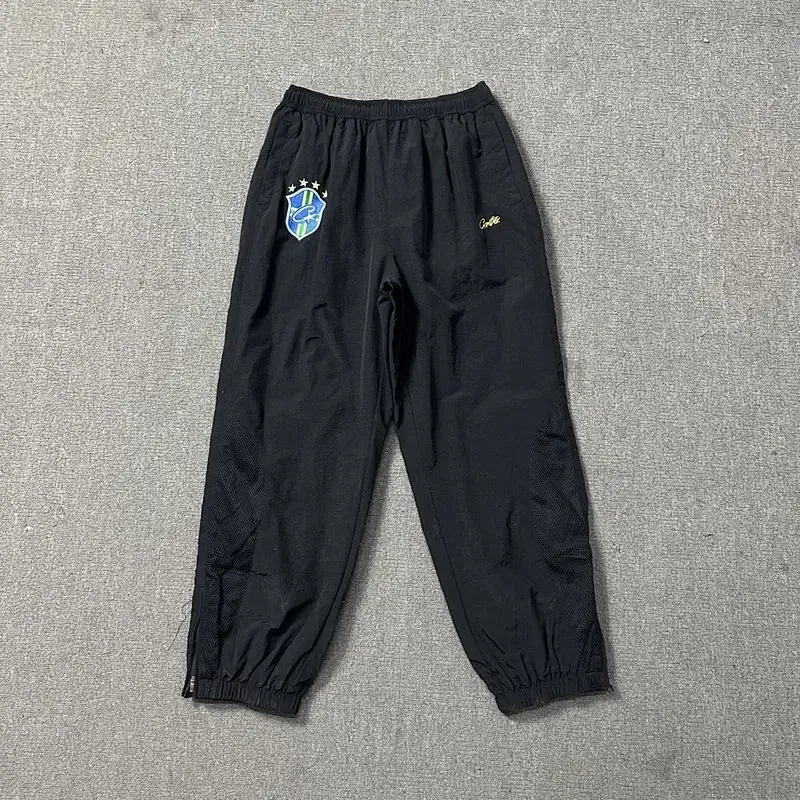 Copa Black Brazil Emblem Mesh Track Pants