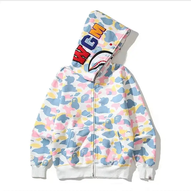 BAPE Pastel Camo Shark Full - Zip Hoodie