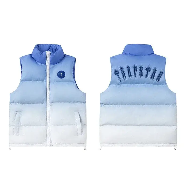 TRAPSTAR Blue-White Gradient Puffer Vest