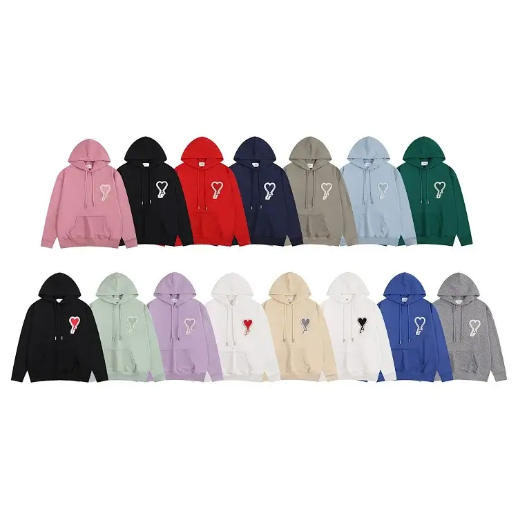 Ami Heart Embroidery Hoodies